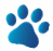 image:  blue paw print